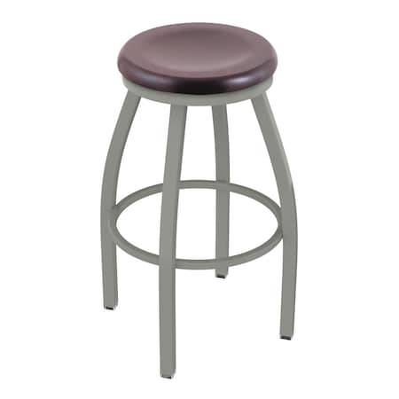 Holland Bar Stool Co 30" Swivel Bar Stool, Nickel Finish, Dark Cherry Maple Seat 80230ANDCMpl